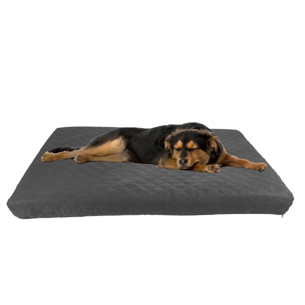 Pet Adobe Waterproof Memory Foam Pet Bed for Indoor/Outdoor Water Resistant and Washable Cover 44” x 35” Gray 658560DKS